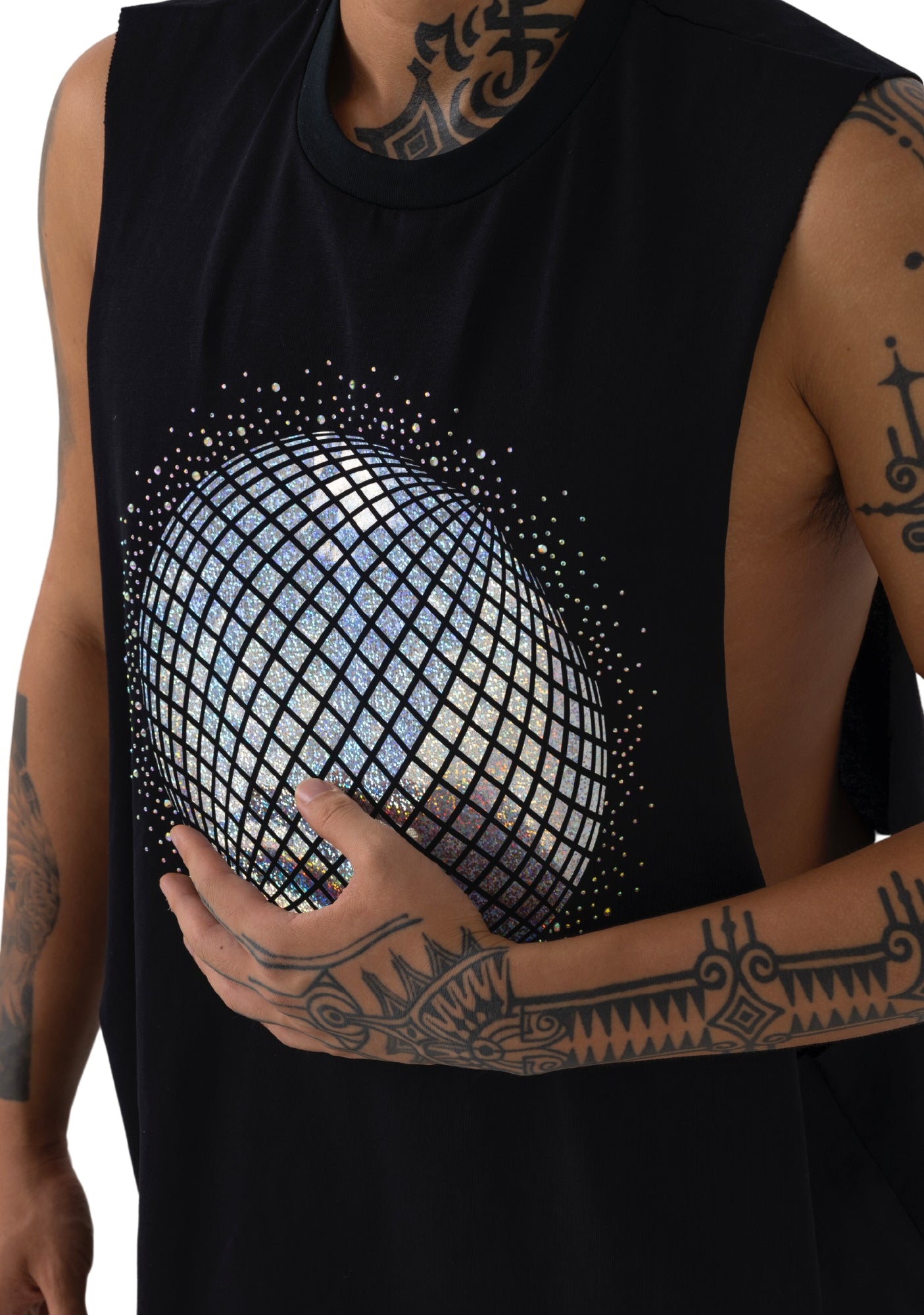 Reflective Disco Men Tank Top