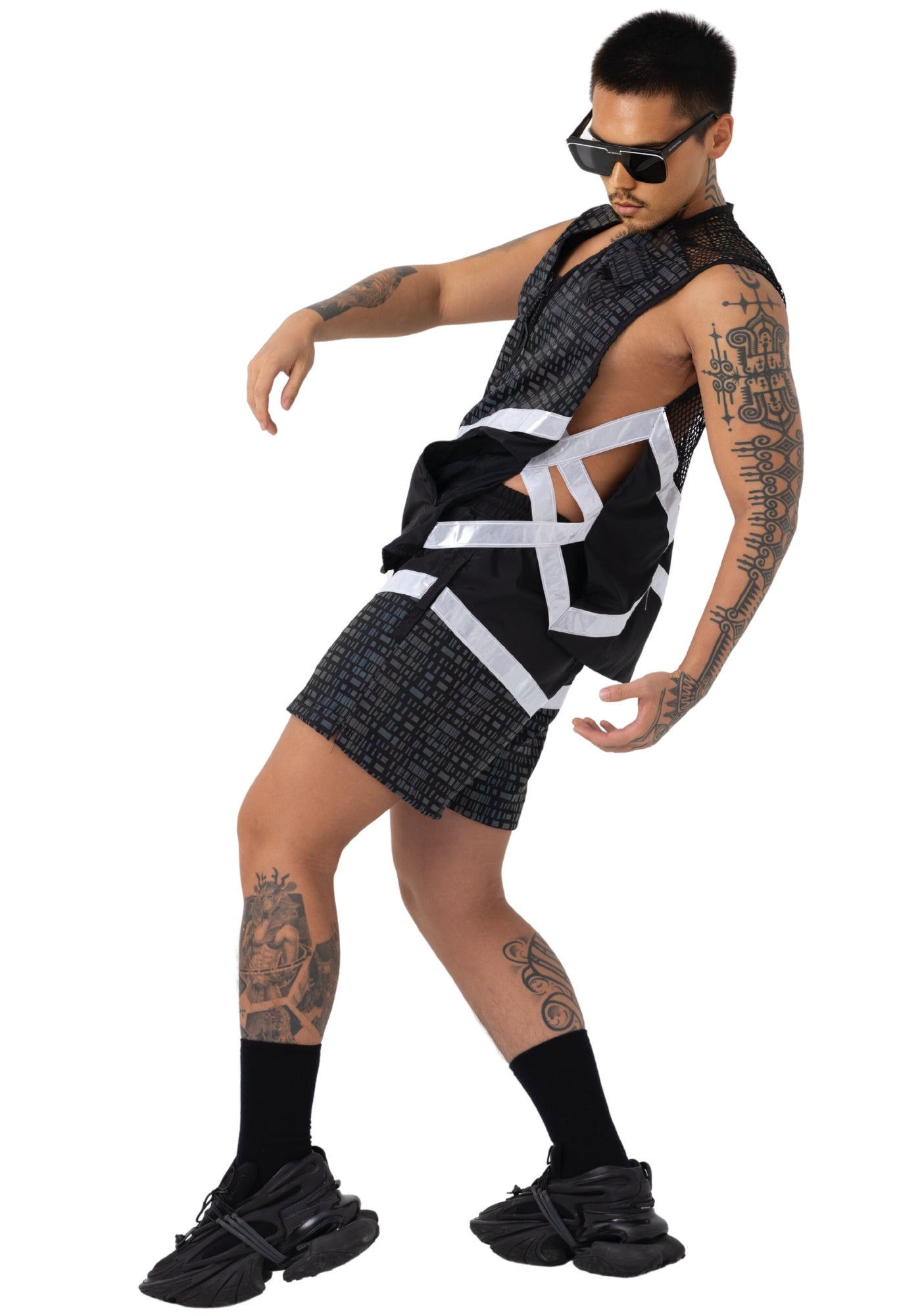 Reflective Fishnet Men Vest