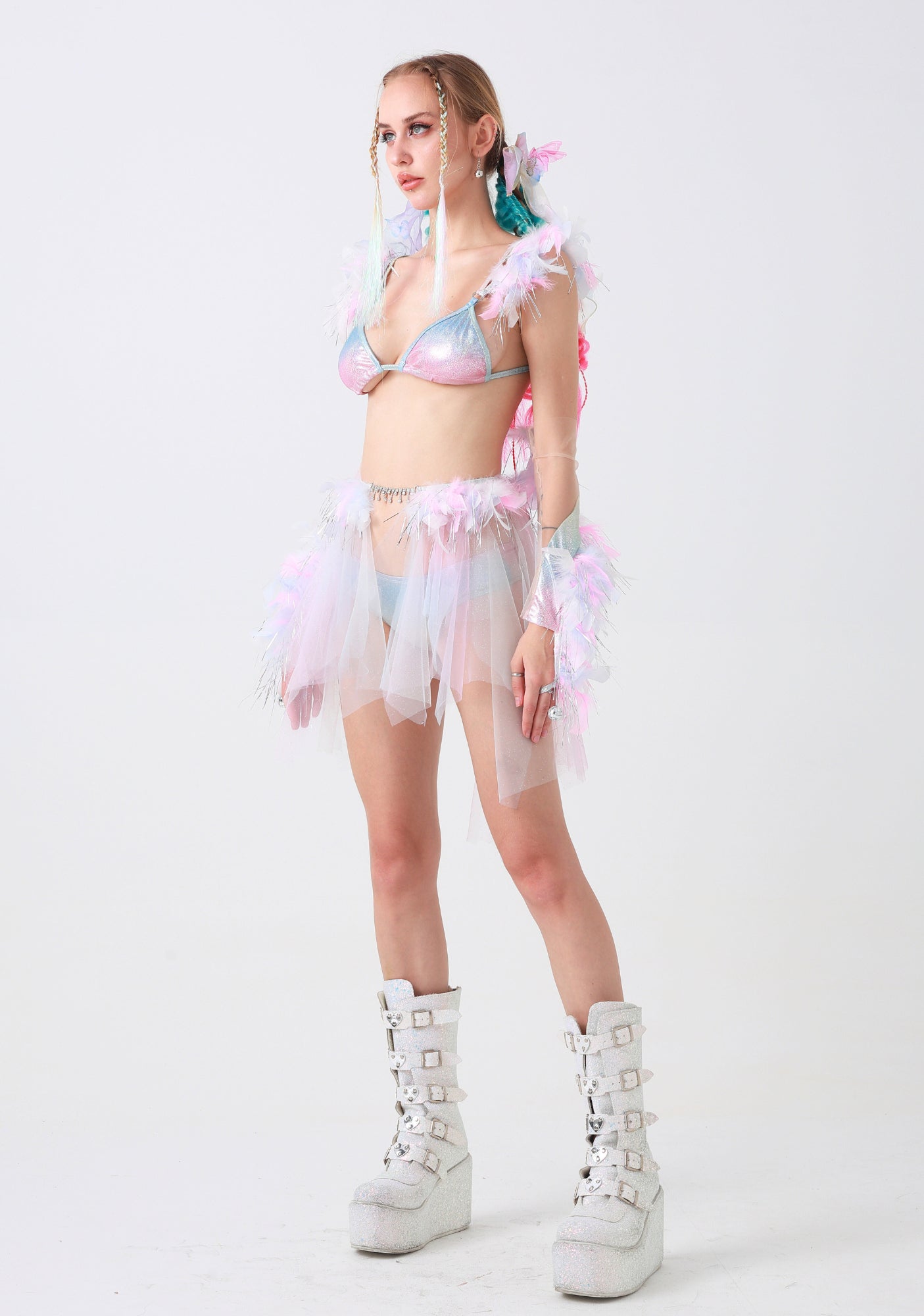 Cotton Candy Feather Top