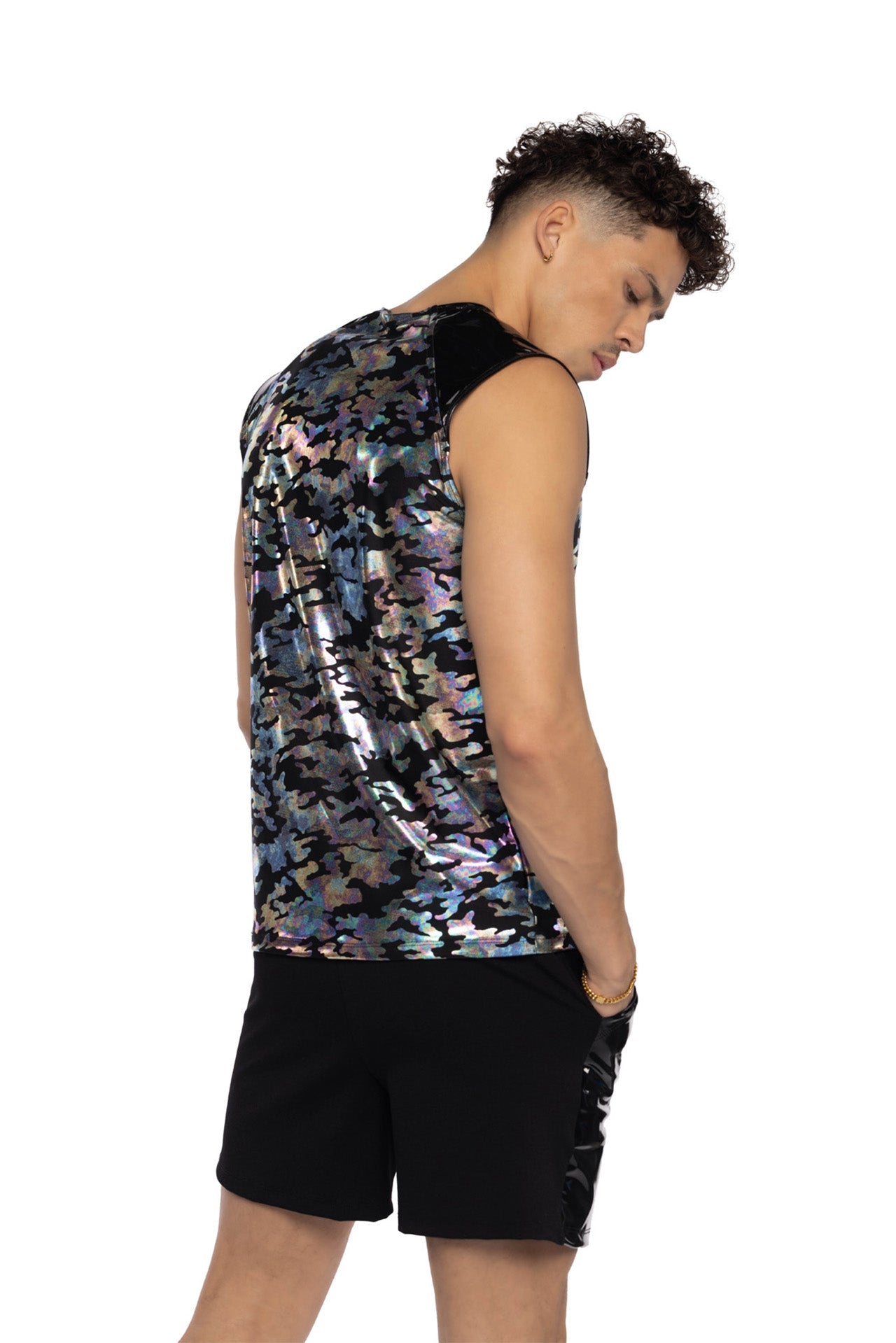 JR156 -Two-Tone Men's Sleeveless Shirt