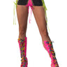 Neon Multi Lace-up Skirt - Only Rave